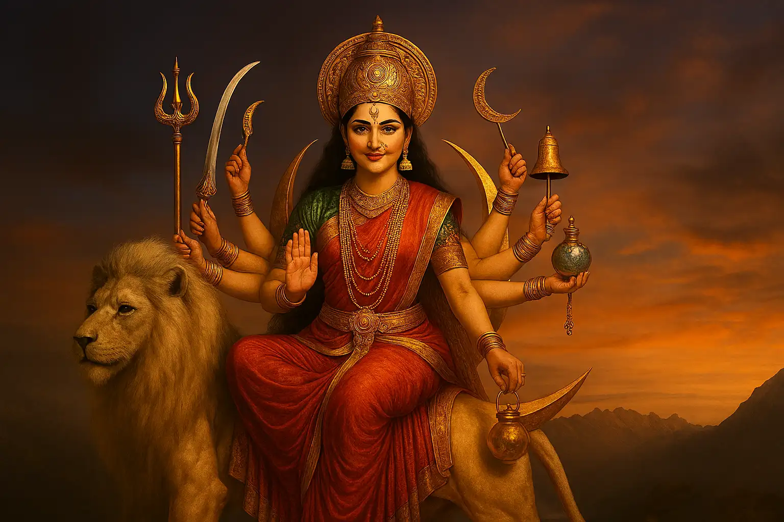 MAA CHANDRAGHANTA, THE FORM OF MAA DURGA WORSHIPPED ON DAY 3 OF NAVRATRA