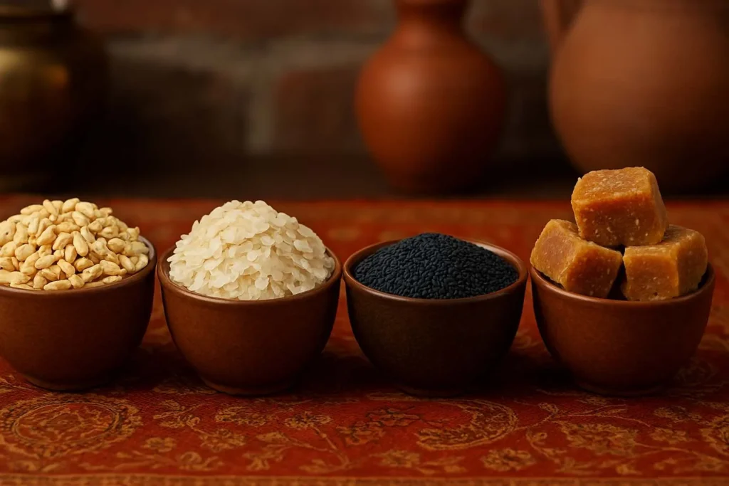 Traditional Bihari Recipes for the auspicious Occasion of Khichdi 2026 or Makar Sankranti 2026 whatever you lovingly call it: Chura Laai, Murhi Laai and Til ka Laai just for you 2 KEY INGREDIENTS FOR BIHARI LAAI PREPARATION