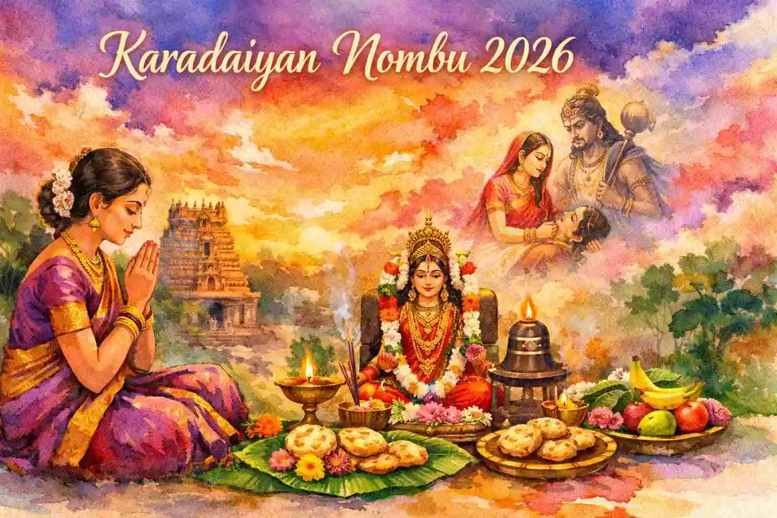 KARADAIYAN NOMBU 2026 - THE TIME TO WISH FOR HUSBANDS LONG LIFE AND HAPPINESS
