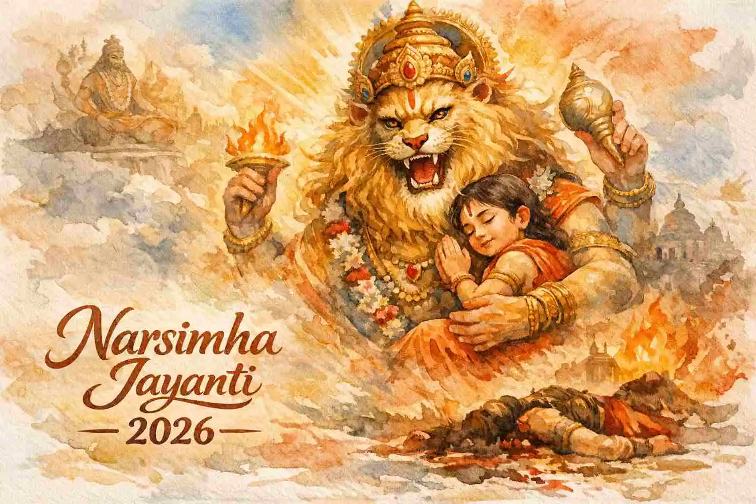 NARASIMHA JAYANTI 2026- THE DAY WHEN THIS STRONG YET COMPASSIONATE AVATAR CAME TO THE EARTH