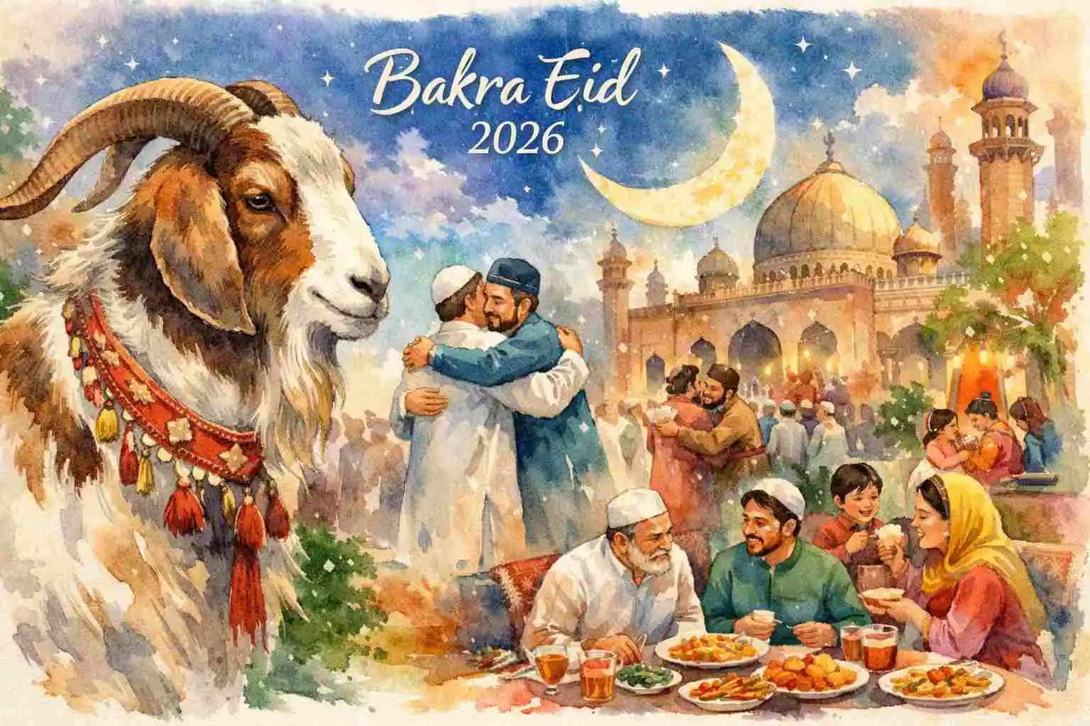 Bakra Eid 2026 - The day of sacrifice, gratitude, faith, sharing. charity, feasts and community celebrations