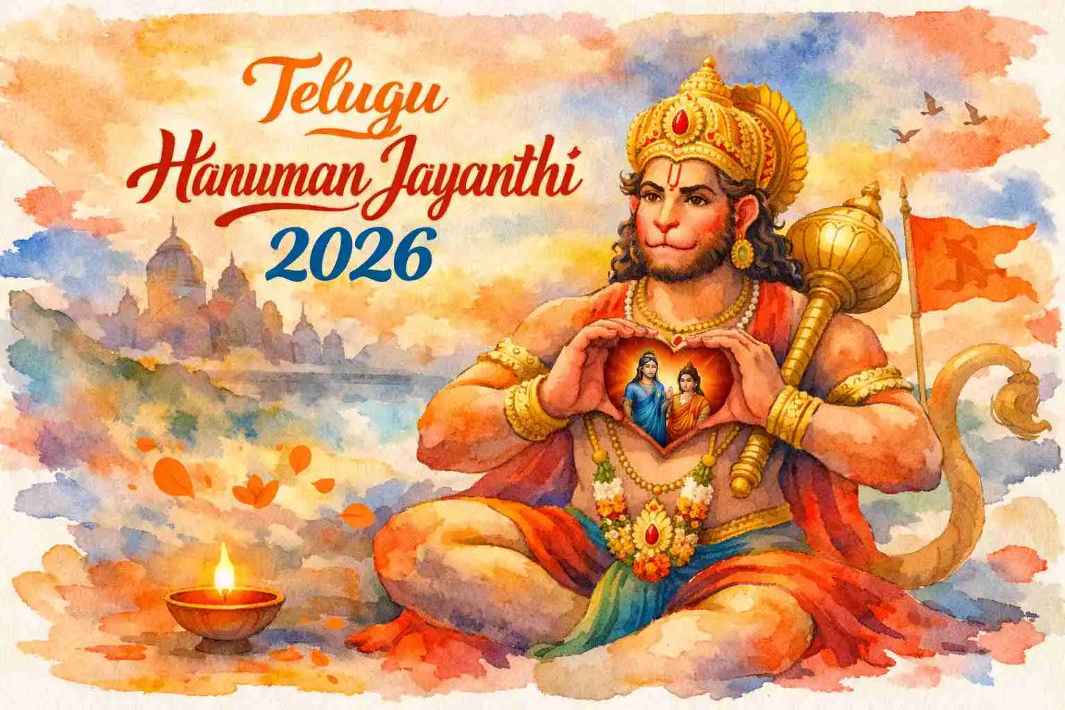 TELUGU HANUMAN JAYANTHI 2026 ON THE 12TH OF MAY WILL BE CELEBRATED IN TELANGANA, ANDHRA PRADESH